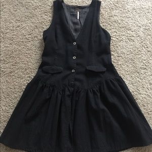 Wool/Rayon button down Free People flare dress.